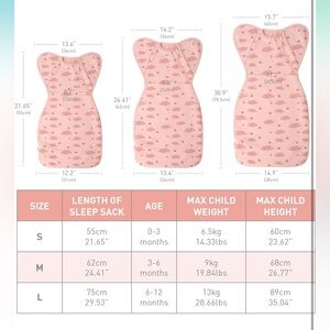 NWOT 0-3 M Swaddle Blanket Sleep Sack with Arms Up Design